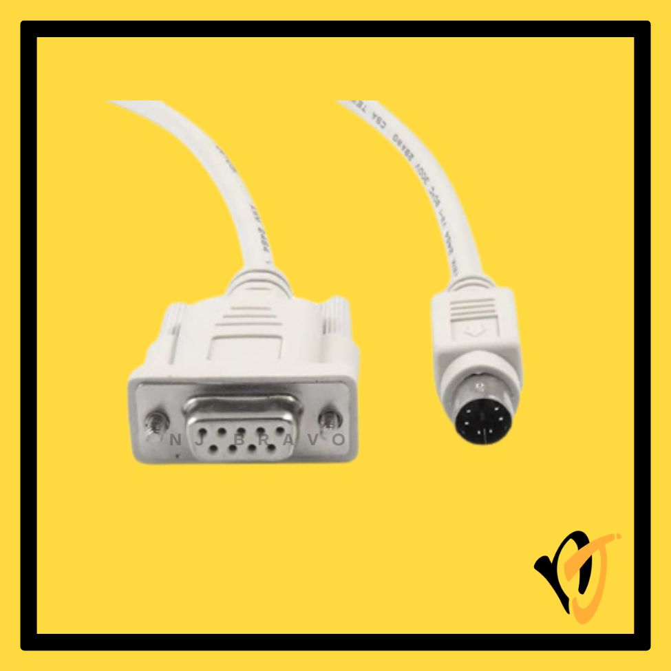 Mitsubishi QC30R2 RS232 PLC Programming Cable DB9F to MD6 3M Q Series