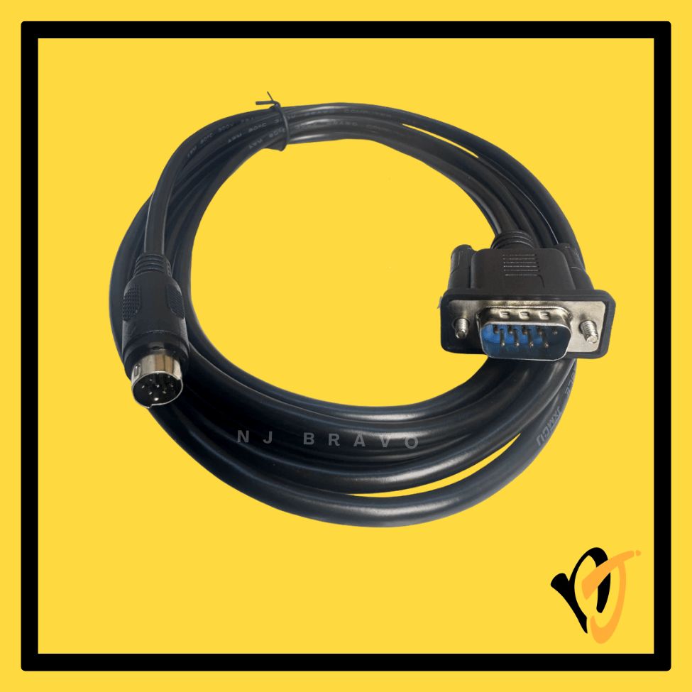 Mitsubishi GT01-C30R4-8P GOT HMI to FX PLC RS422 Cable DB9M to MD8 3M