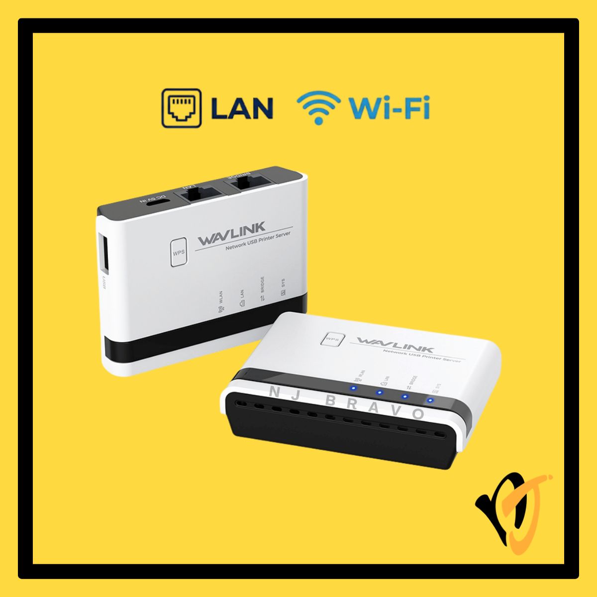 WAVLINK Wireless Print Server WL-NU516U1 — Wi-Fi/LAN/Bridge N300