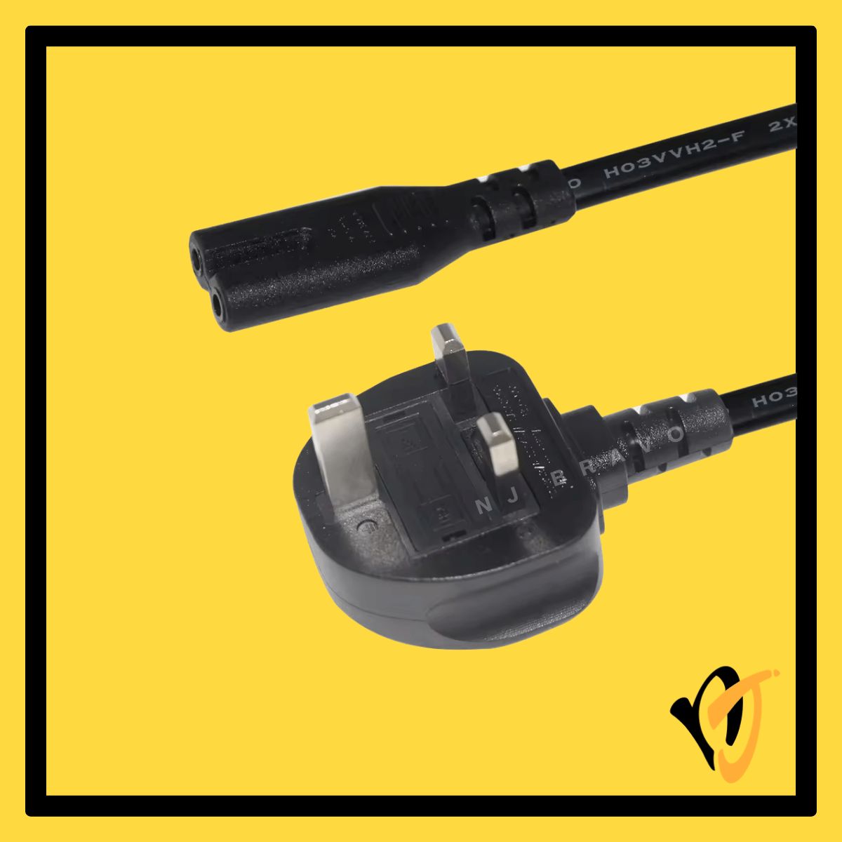 Power Cord C7 UK Plug to IEC C7 (1M~5M)