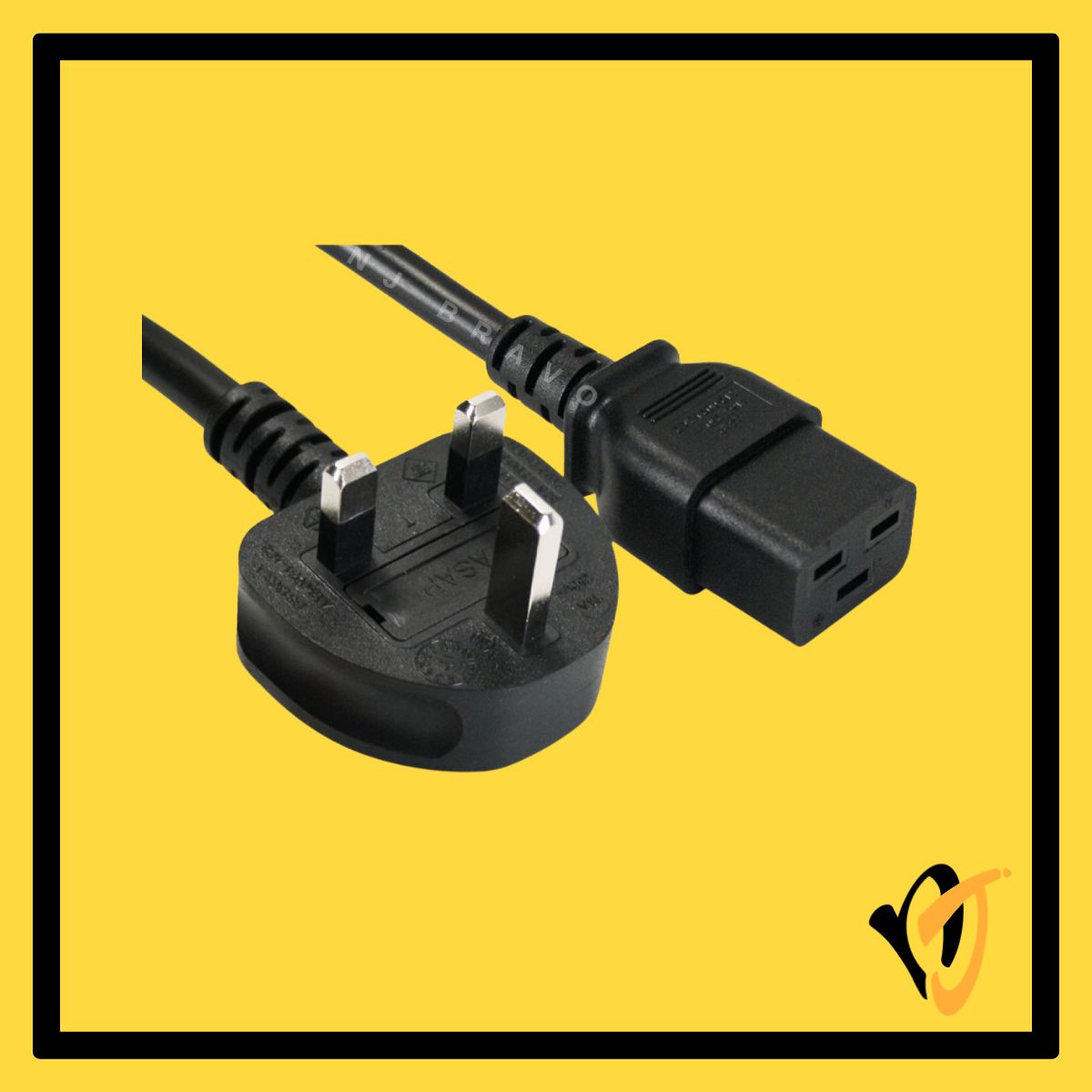 Power Cord C19 UK Plug to IEC C19 1.5mm² (1.8M~15M)
