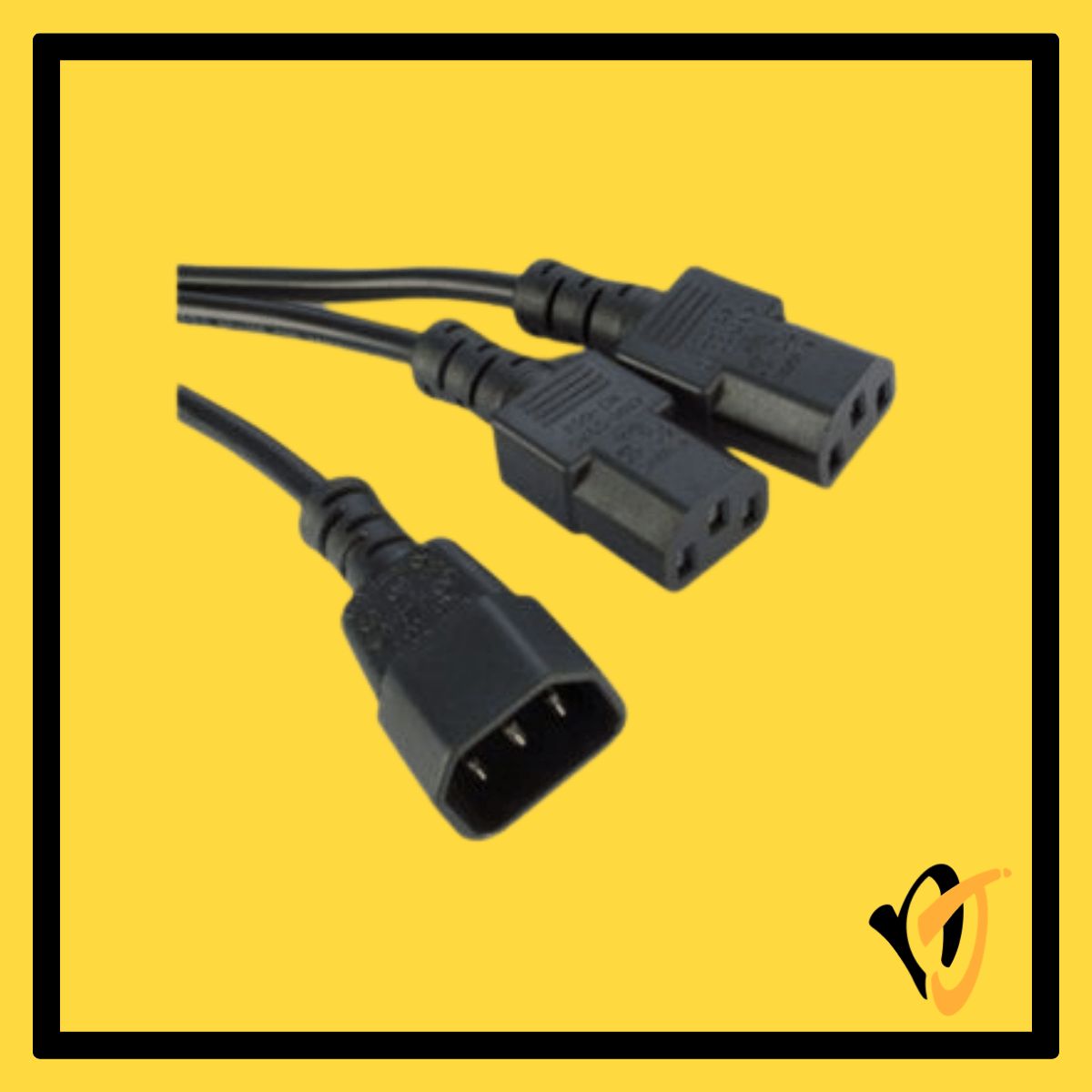 Power Cord C14 to 2x C13 0.75mm² Splitter (1.8M)