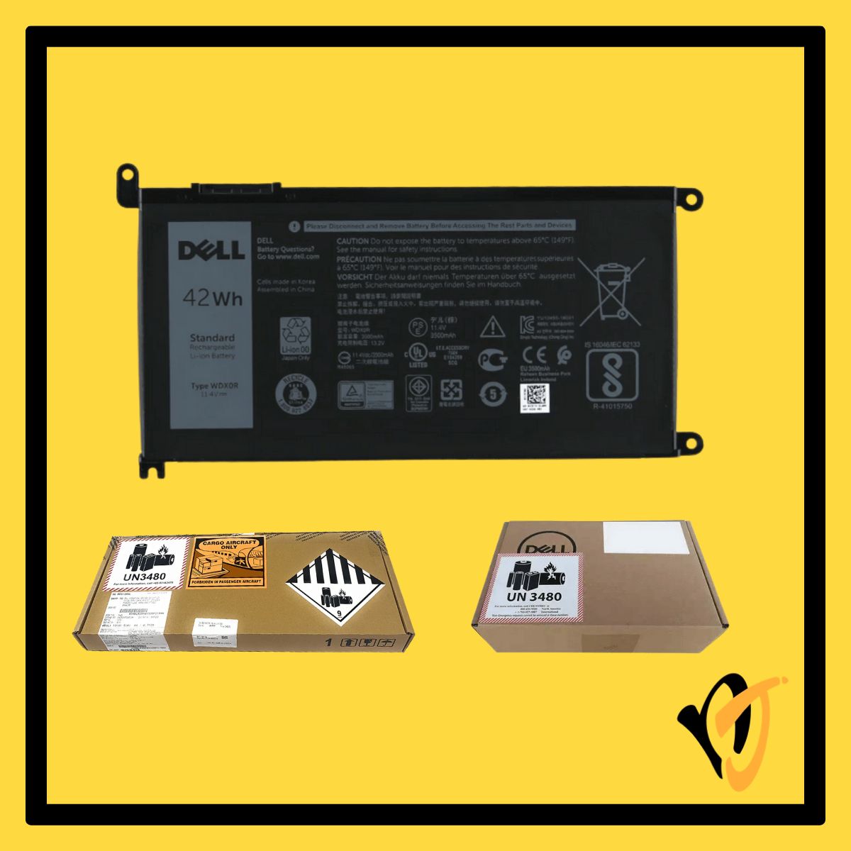 Dell Battery WDX0R 43Wh | 3CRH3 / T2JX4