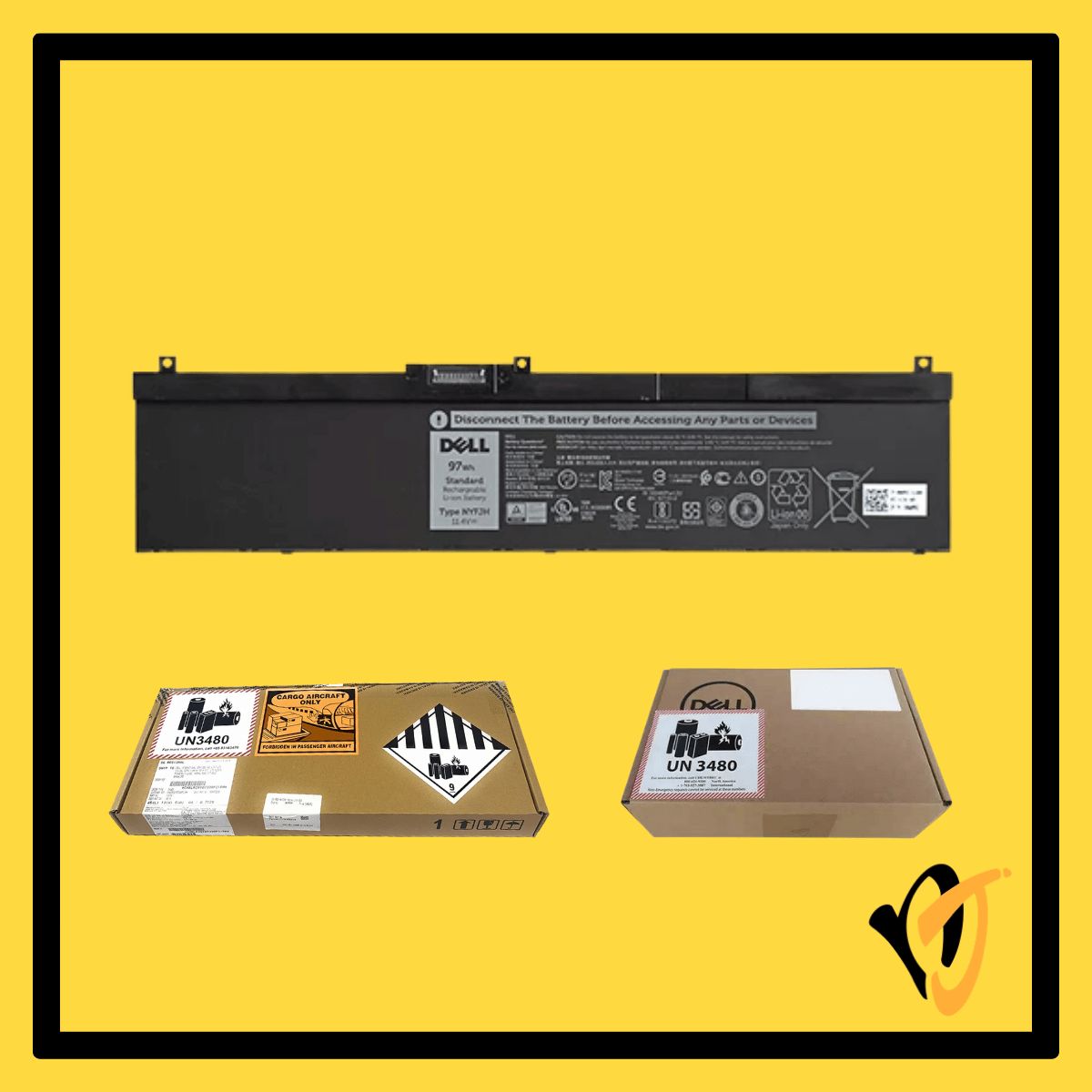 Dell Battery NYFJH 97Wh | 0NYFJH / 0WNRC