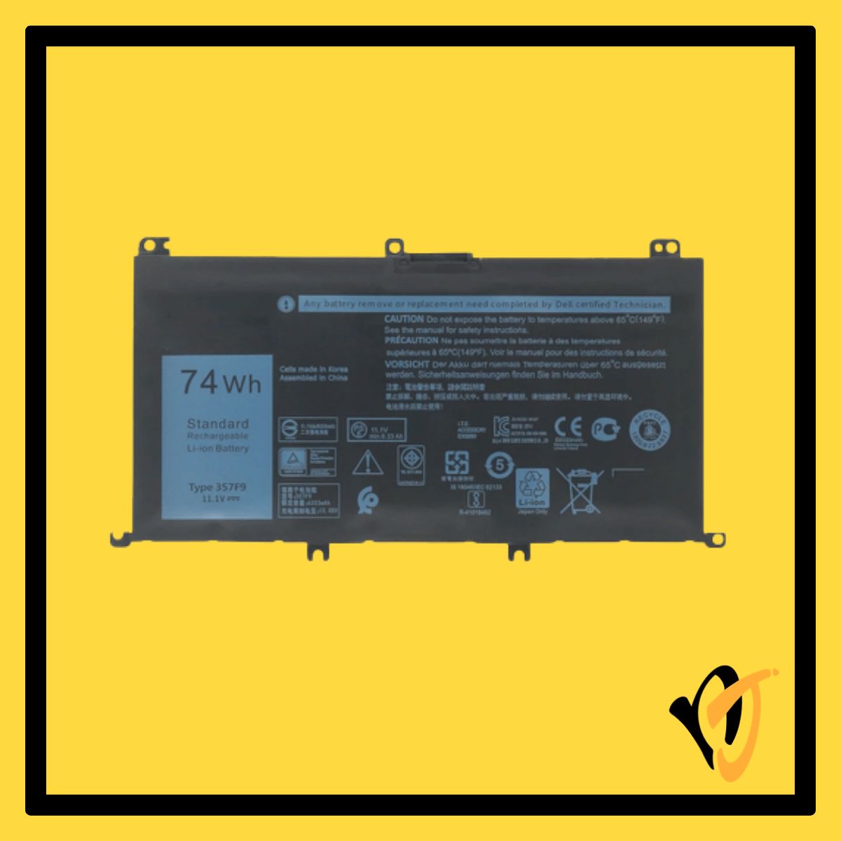 Dell Battery 357F9 74Wh | 71JF4 / 071JF4