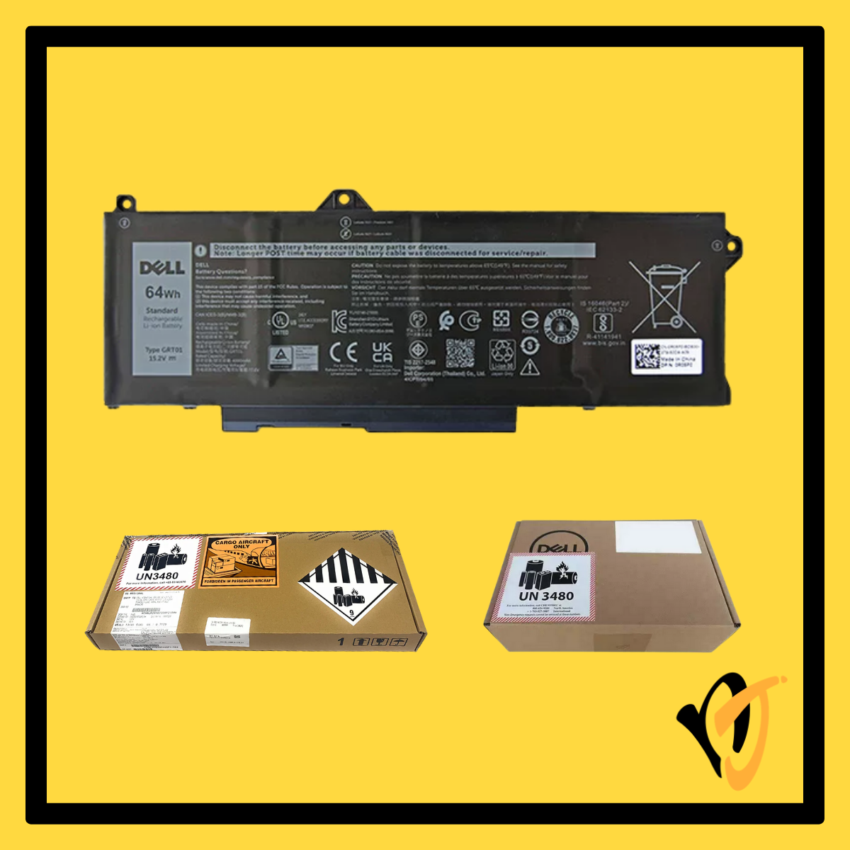 Dell Battery GRT01 64Wh | 0GRT01