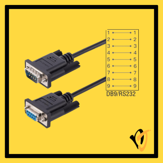RS232 Serial DB9 9-Pin Male to Female Straight Cable Black DB9M-DB9F Full Copper (1.5–10M)