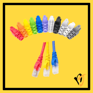 RJ45 Boot CAT6 / CAT5e — Snagless PVC Strain Relief Cover for RJ45 Modular Plug, 6.5mm Cable OD (100pcs Pack)