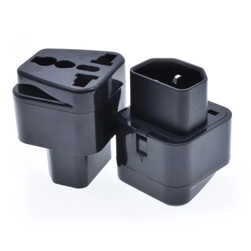 IEC C14 Male to Universal UK/US/CN Socket Power Adapter (PDU/UPS) - Image 2