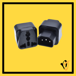 IEC C14 Male to Universal UK/US/CN Socket Power Adapter (PDU/UPS)