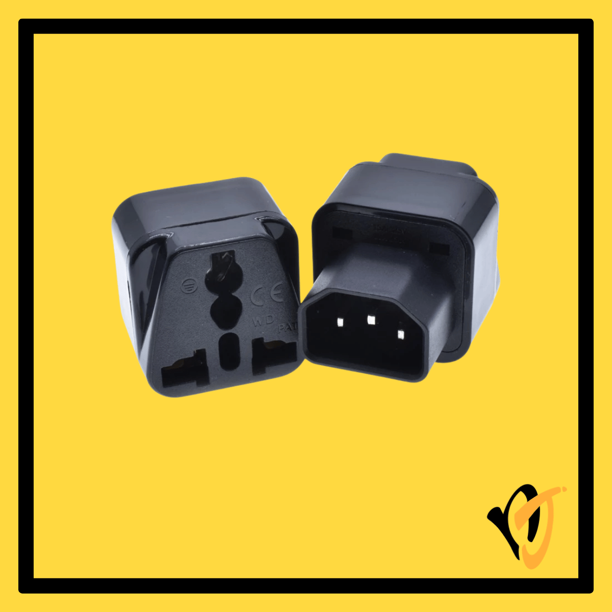 IEC C14 Male to Universal UK/US/CN Socket Power Adapter (PDU/UPS)