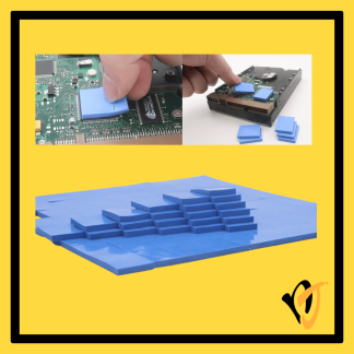 Silicone Thermal Conductive Pad 10x10mm for IC Chips & Heatsinks (100pcs)