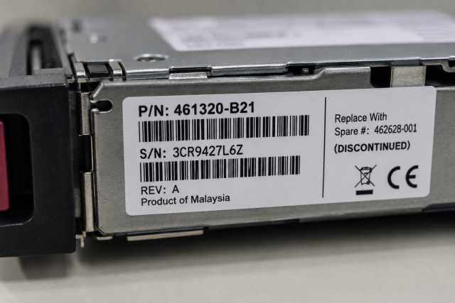 Part number label for discontinued IT hardware identification