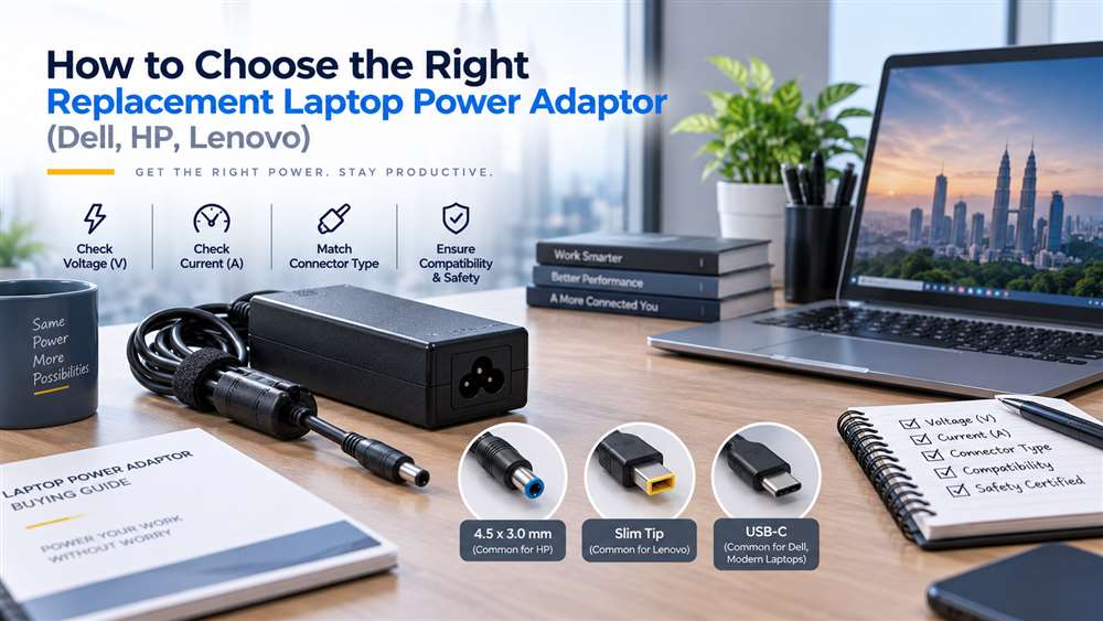 How to Choose the Right Replacement Laptop Power Adaptor (Dell, HP, Lenovo)