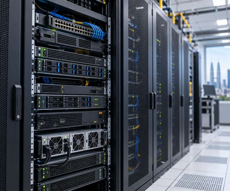 Enterprise server rack in a data centre environment