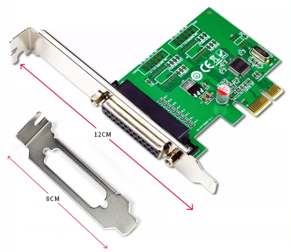 SYBA E1-PCE382-1P PCIe 1 port DB25 parallel LPT card with low profile bracket - view 3