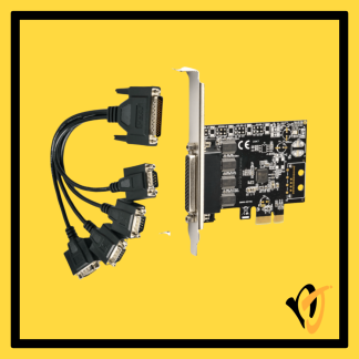 SYBA E1-PCE99100-4S PCIe 4 port RS232 serial card with fan out cable and low profile bracket