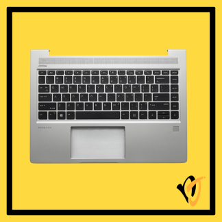 HP ProBook 440 445 G6 G7 palmrest with backlit keyboard, top view