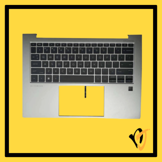 HP EliteBook 840 845 G9 G10 palmrest N09058-001 with backlit keyboard, top view