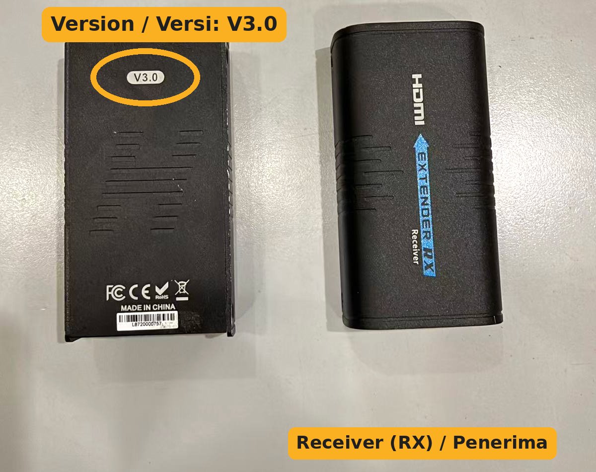 LENKENG LKV373A V3.0 receiver with the V3.0 version label on the bottom